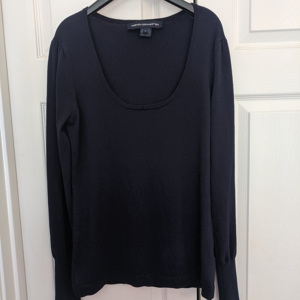 French Connection Blue Lightweight Sweater